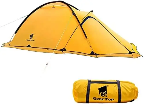 2 Person 4 Season Tent Waterproof Backpacking Tent Double Layer All Weather for Camping Hiking Travel Climbing Mountaineering -