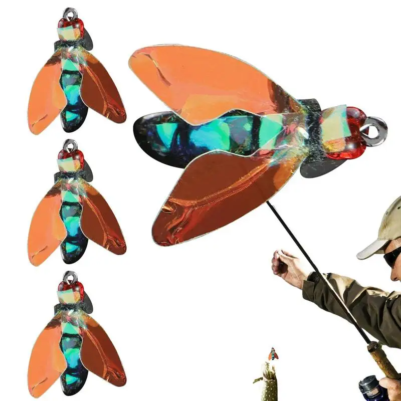 

Fly Fishing Trout 4 Pieces Bass Fishing Lures And Fly Fishing Box Trout Fly Kit Colorful Realistic Fishing Fly For Freshwater