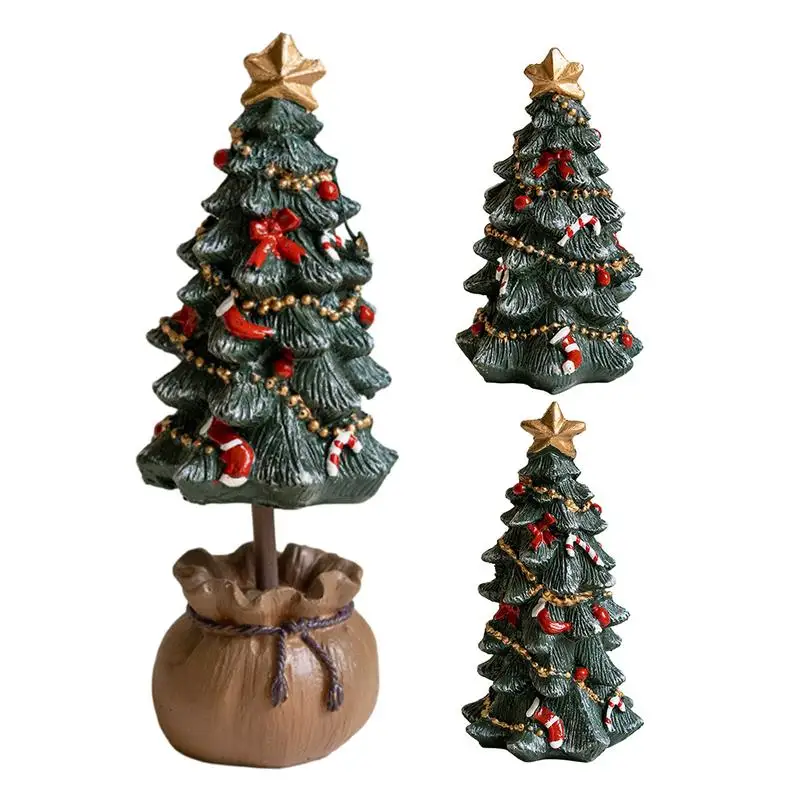 

Artificial Mini Tabletop Christmas Tree For Home Decoration Children DIY Handicraft New Year Winter Ornament Desktop Xmas Trees