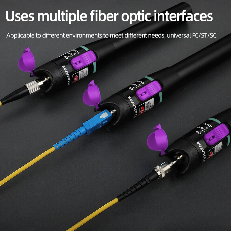 1/10/20/30/50mw FTTH Fiber Optic Cable Tester Pen Visual Fault Locator SC/FC/ST 2.5mm Interface VFL Fiber Test Tool