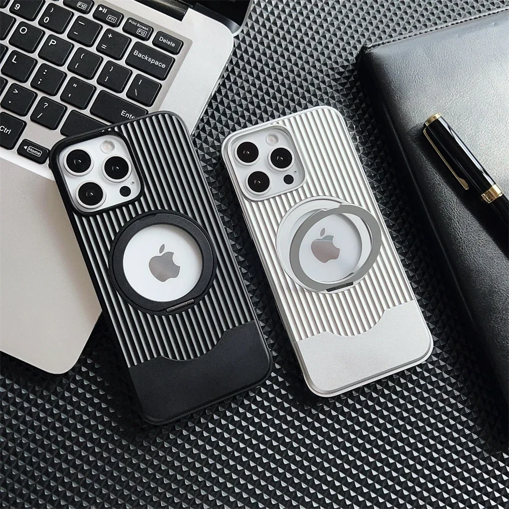 360 ° Металлический чехол для телефона с магнитным держателем iPhone 13 14 15 16 Pro Max Plus