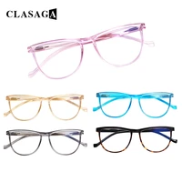clasaga high quality oval frame clear lens reading glasses spring hinge men ladies hd magnifying eyeglasses0600