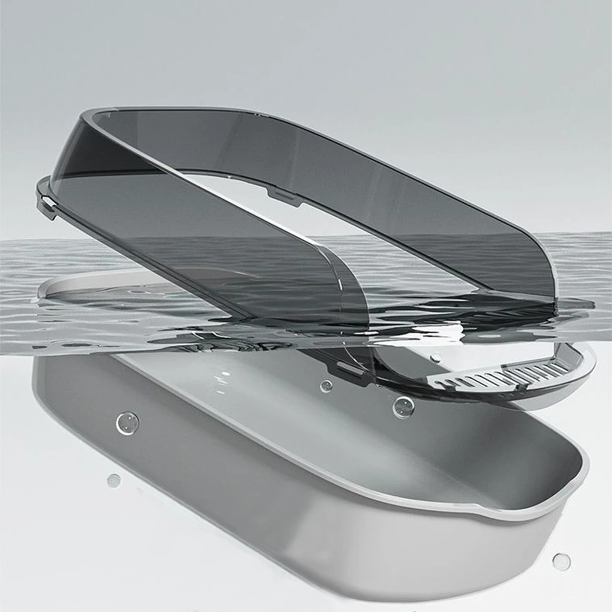 Пластиковый Кошачий Туалет Со Съемным Лотком Для Котят Просторный Поднос Кошек С