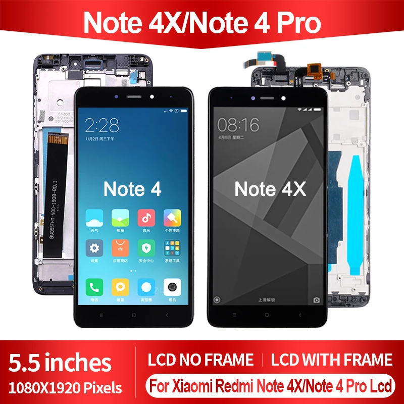 ЖК-дисплей с сенсорным экраном и дигитайзером в сборе для Xiaomi Redmi Note 4X 4 Pro дисплей
