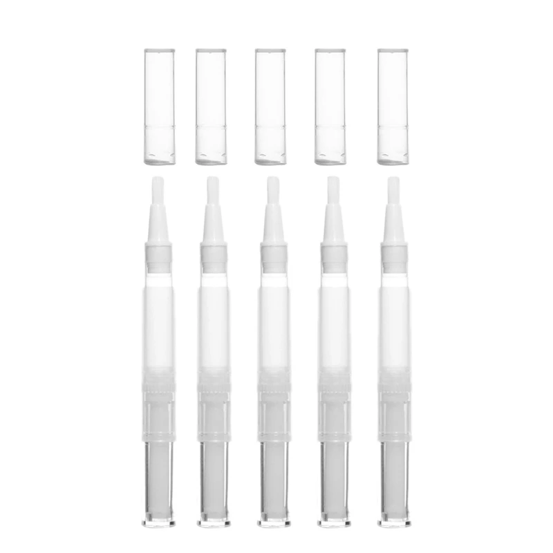 

5Pcs 3Ml Nail Oil Empty Pen Botttle With With Brush Tip Cosmetic Container Applicators Eyelash Growth Liquid Tube