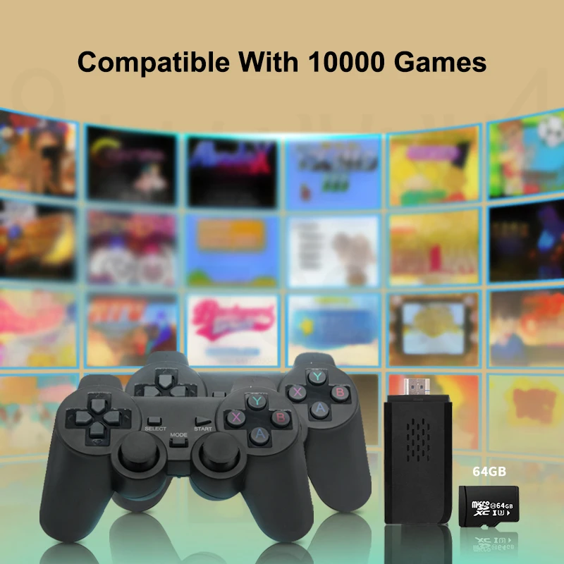 Консоль игровая беспроводная в ретро стиле 2 4 ГГц к 10000 игр