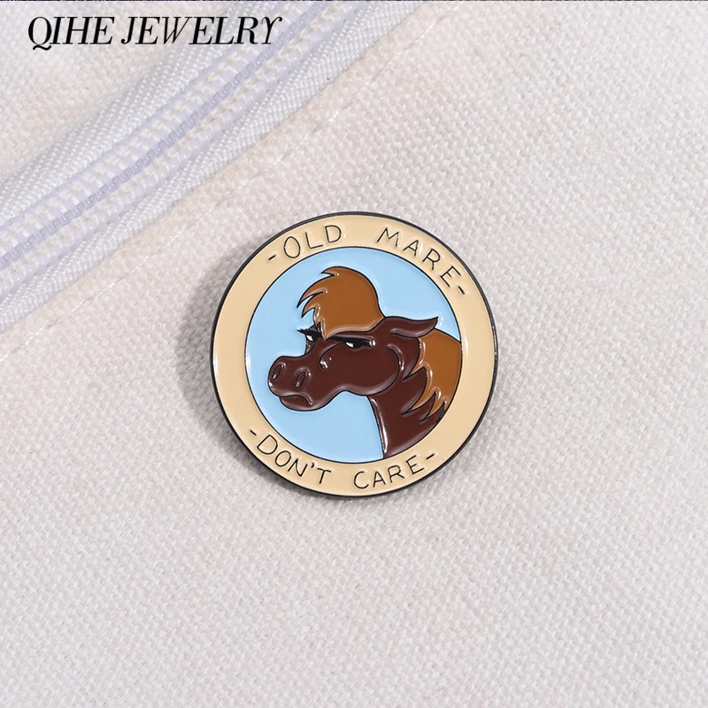 СТАРЫЙ МАР НЕ РАЗДЕЛЕНЫ Брошь Эмалированные булавки с изображением лошади и