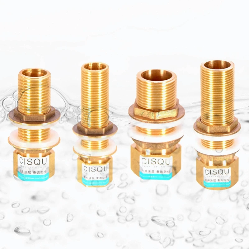 

Brass Water Tank Connector 1/2" 3/4" Male Female Pipe Connectors Swivel Plumbing Fittings Bulkhead Nut Jointer