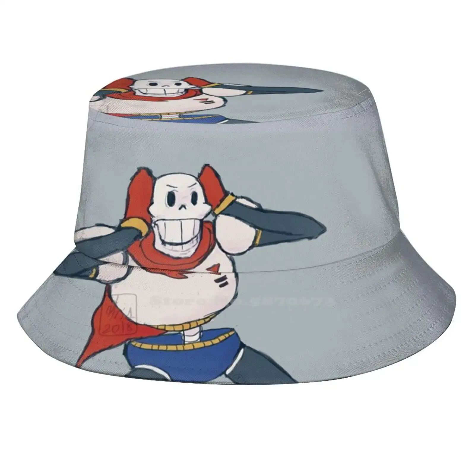 Удивленная шляпа от солнца Skelebro Topi Fisherman Cap Панамы Der Tale Story Fairy Papyrus Pixel Cool Cute Video