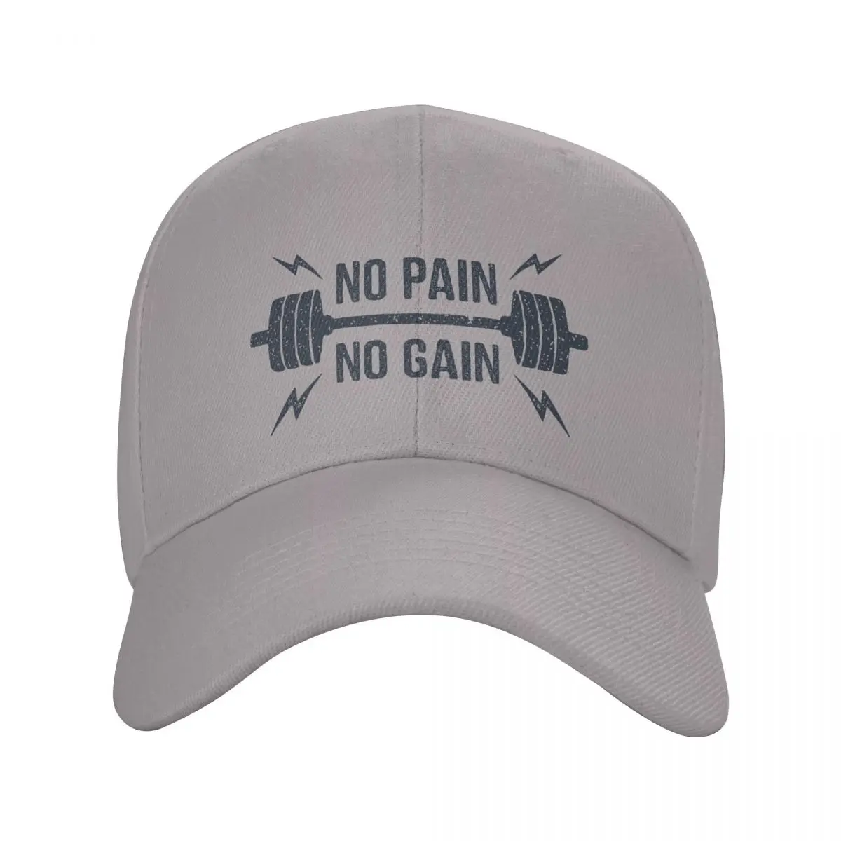 

No Pain No Gain Gym Motivational Quote Trucker Hat Women Men Personalized Adjustable Bodybuilding Workout Baseball Cap Outdoor