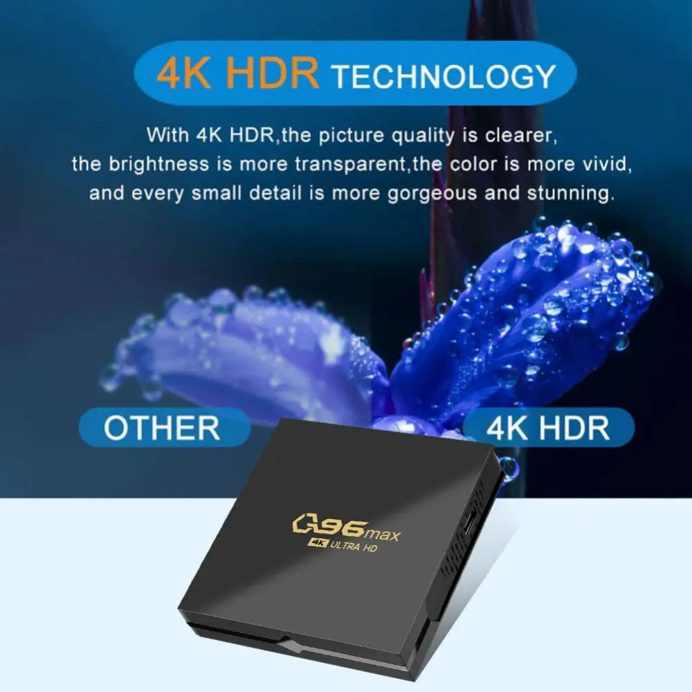 

Best Q96 Max Box Android 10.0 Tv Box 1G 8G Amlogic S905L Quad Core Media Player Smart Set Top Box Media Player Home Theater 24G