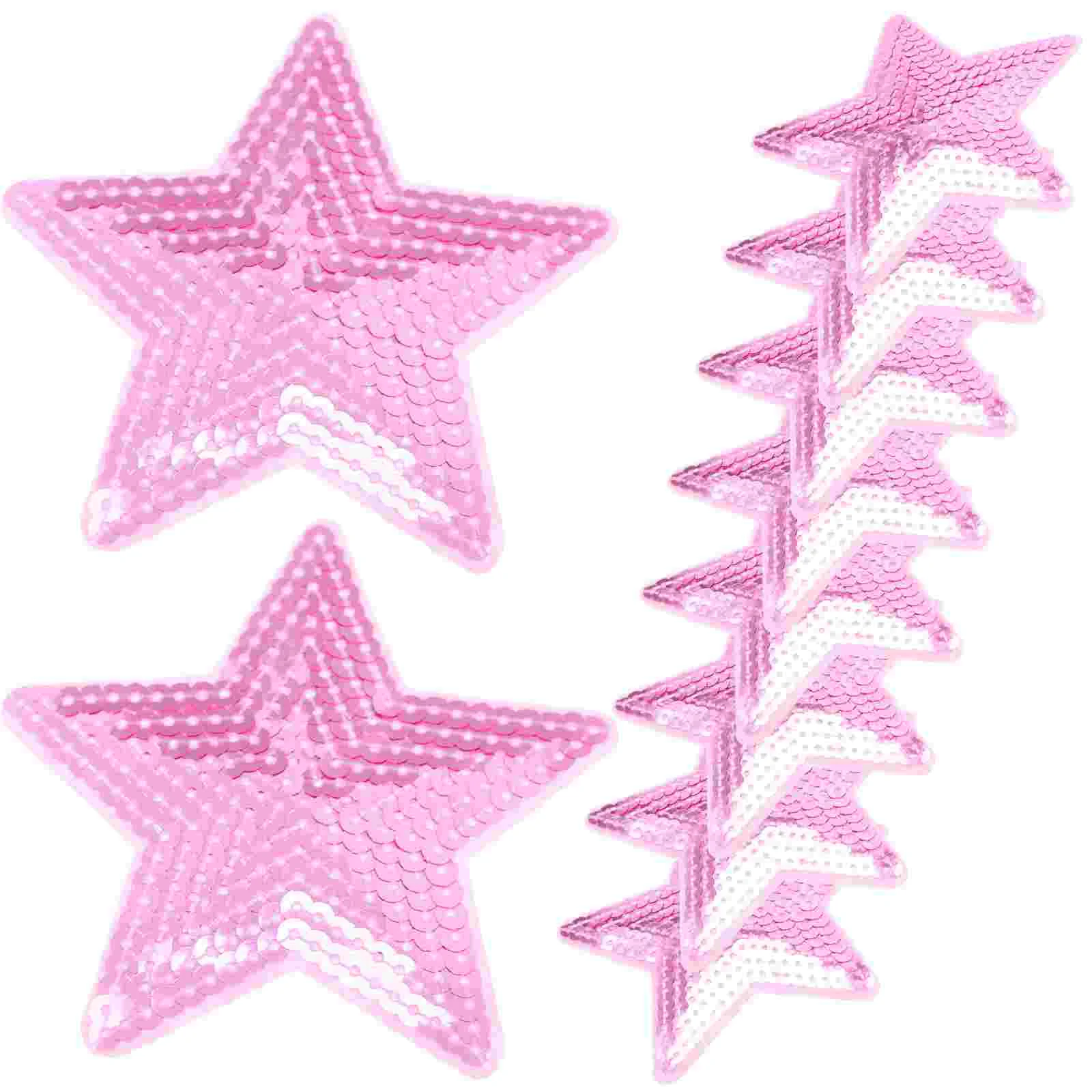 10 PC Star Shaped Diamond Clothes Stick Italian Charm Bracelet Patches for Sewing Embroidered Gold Trim