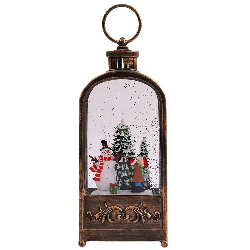 Рождественские украшения ветровая лампа винтажный ночник старик снеговик
