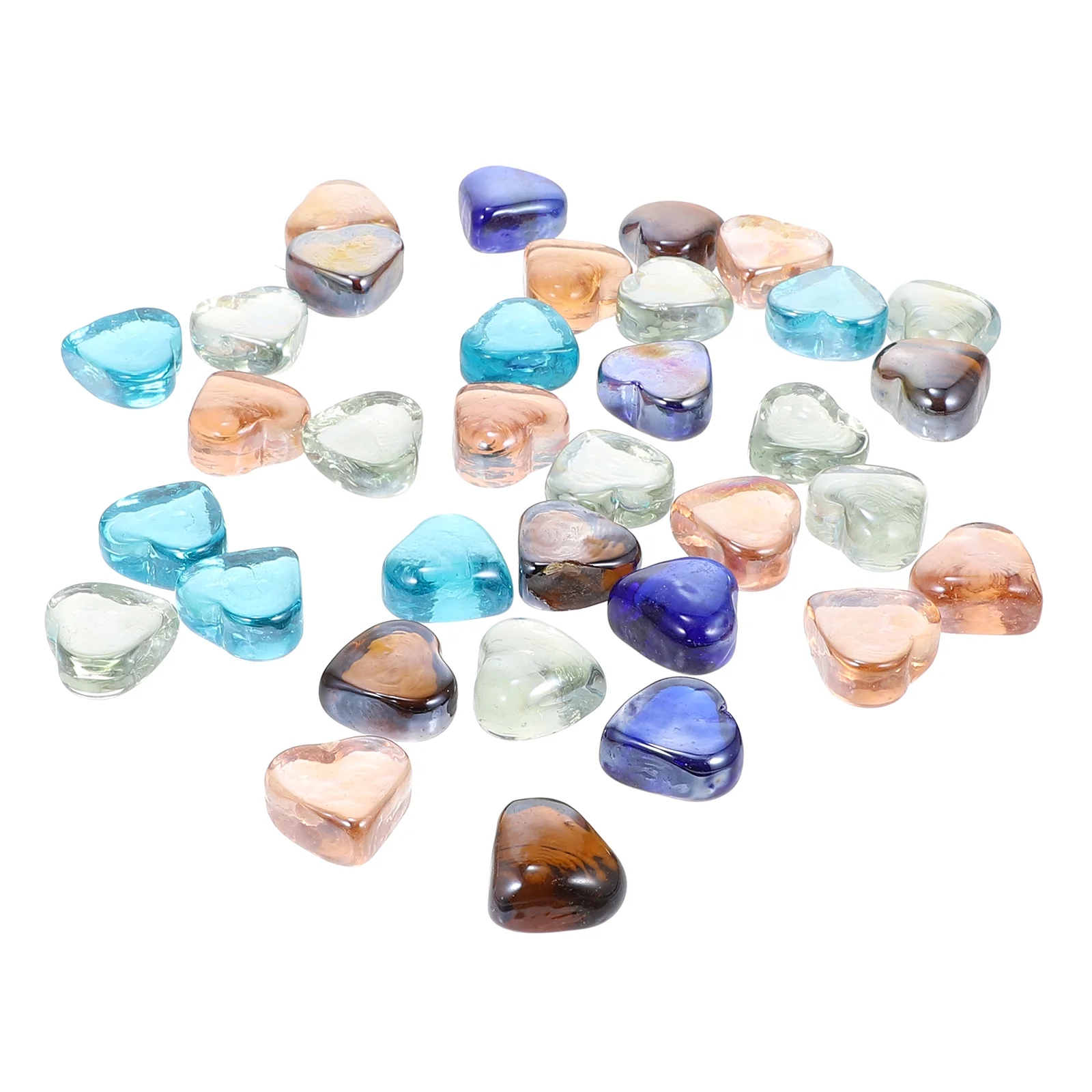 

Tank Pebbles Aquariumstones Gravel Garden Decorativestone Crystal Flat Heart Marbles Glowinggems Ornament Artificial Decor