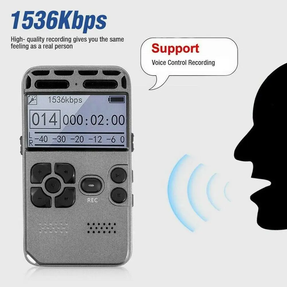 

Portable Digital Audio Sound Voice Recorder Dictaphone 50m Audio Recorder Recording Noise 64gb Reduction Player Pen Wav U2s8