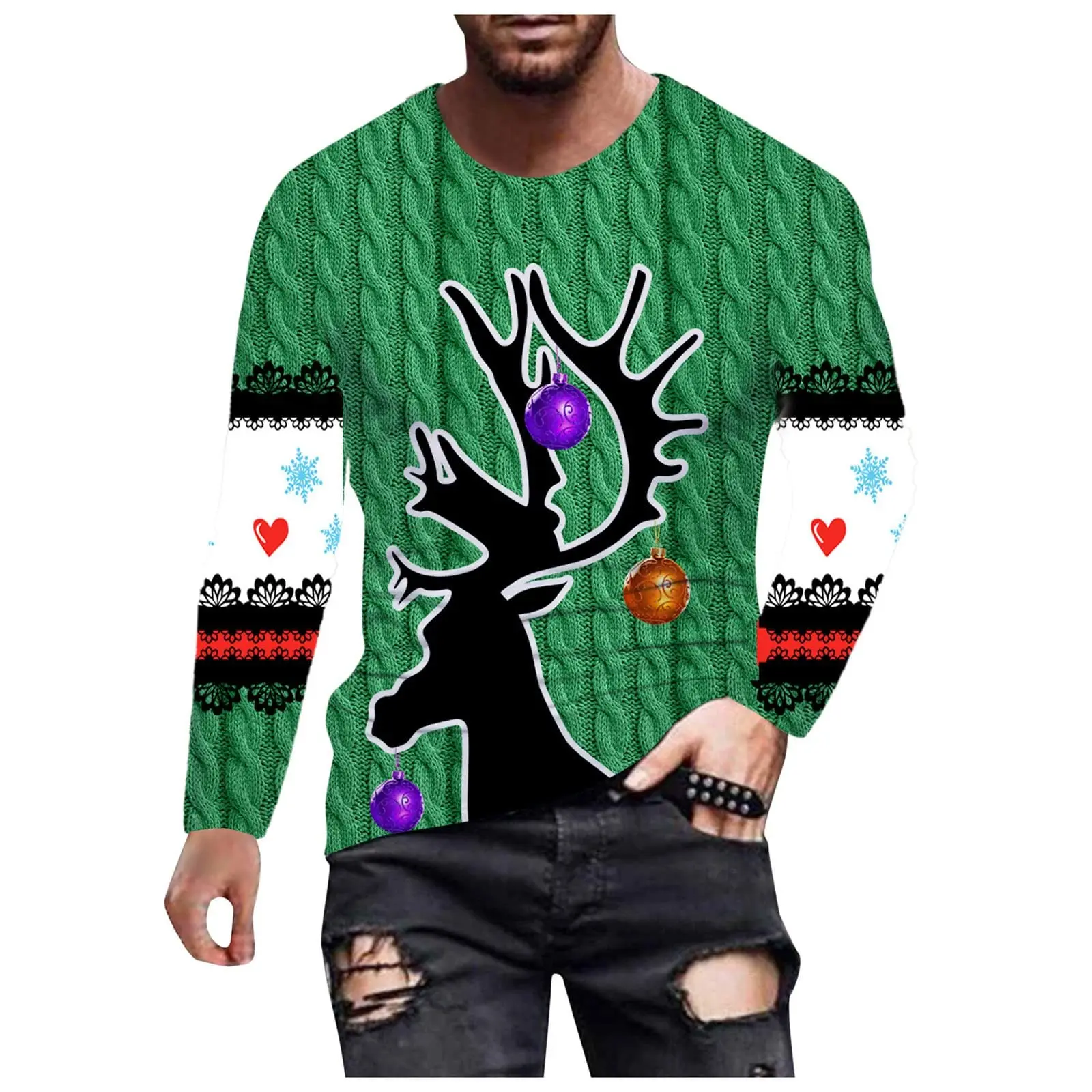 Футболка с принтом Санта-Клауса