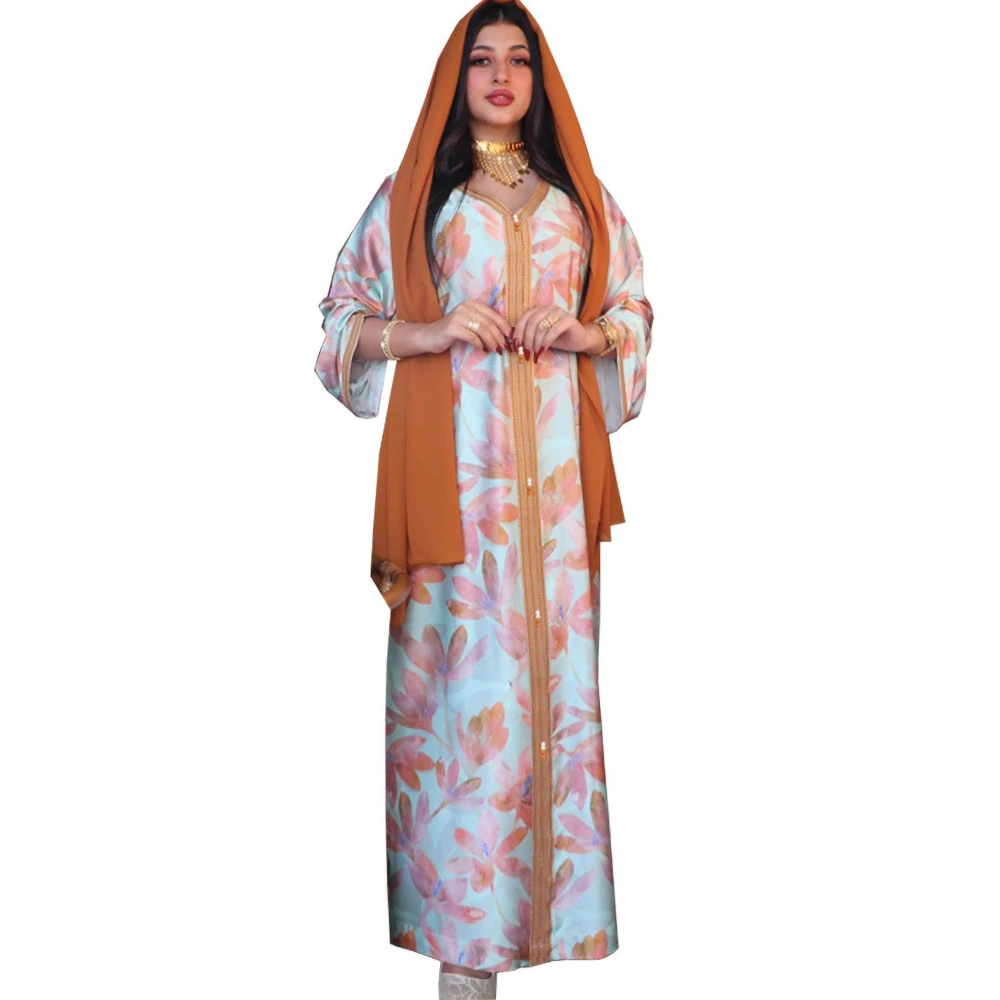 

Fridayin Ramadan Kaftan Abaya Dubai Turkey Islam Arabic Muslim Hijab Dress Caftan Robe Longue Djellaba Kimono Femme Musulmane