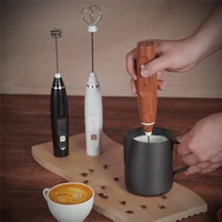 electric milk frother multipurpose portable rechargeable foam maker handheld foamer high speeds drink mixer coffee frothing wand