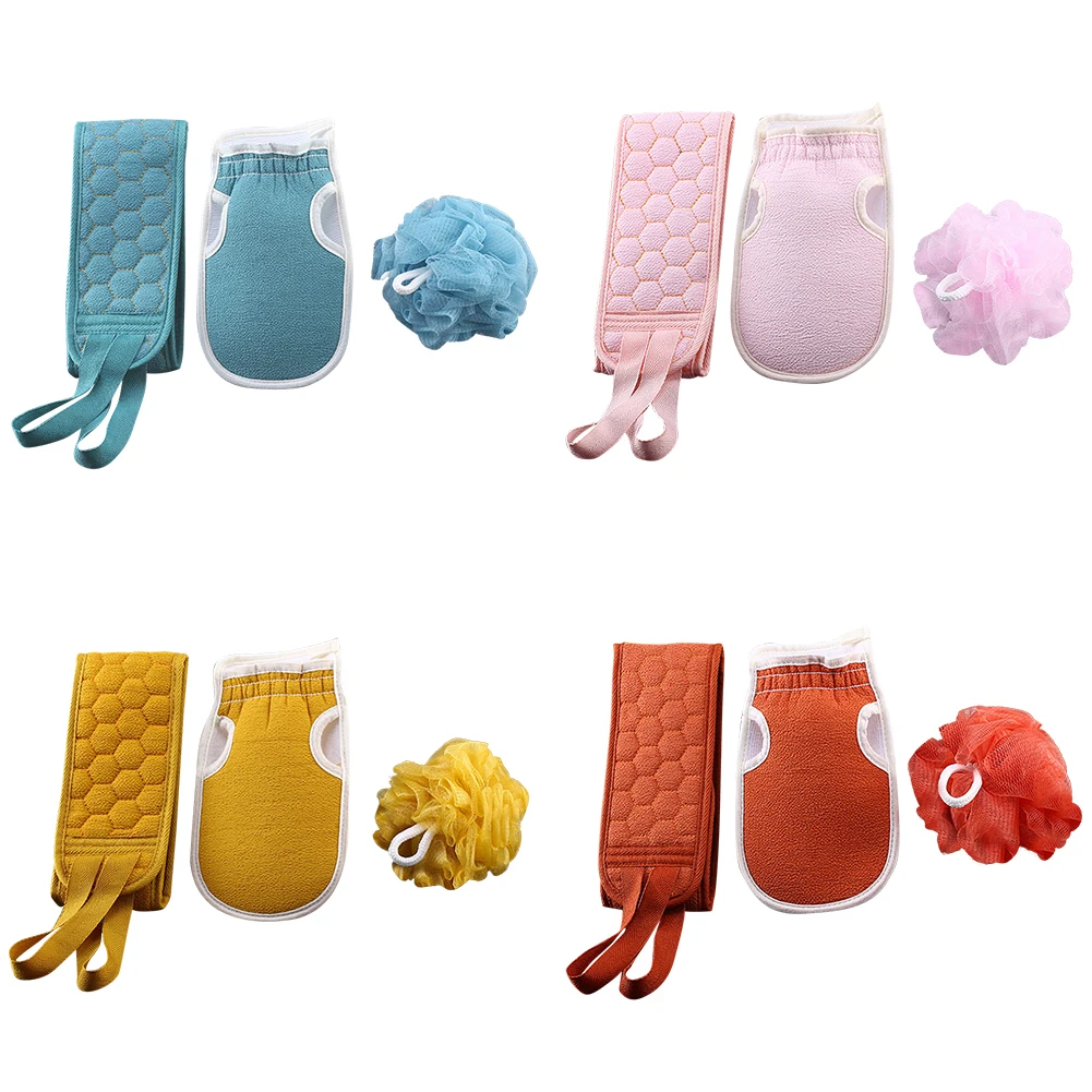 

Bath Towel Scrubber Towel Back Body Exfoliating Belt Shower Scrubber for Body Cleaning Bathroom Bath Strap Shower Gloves