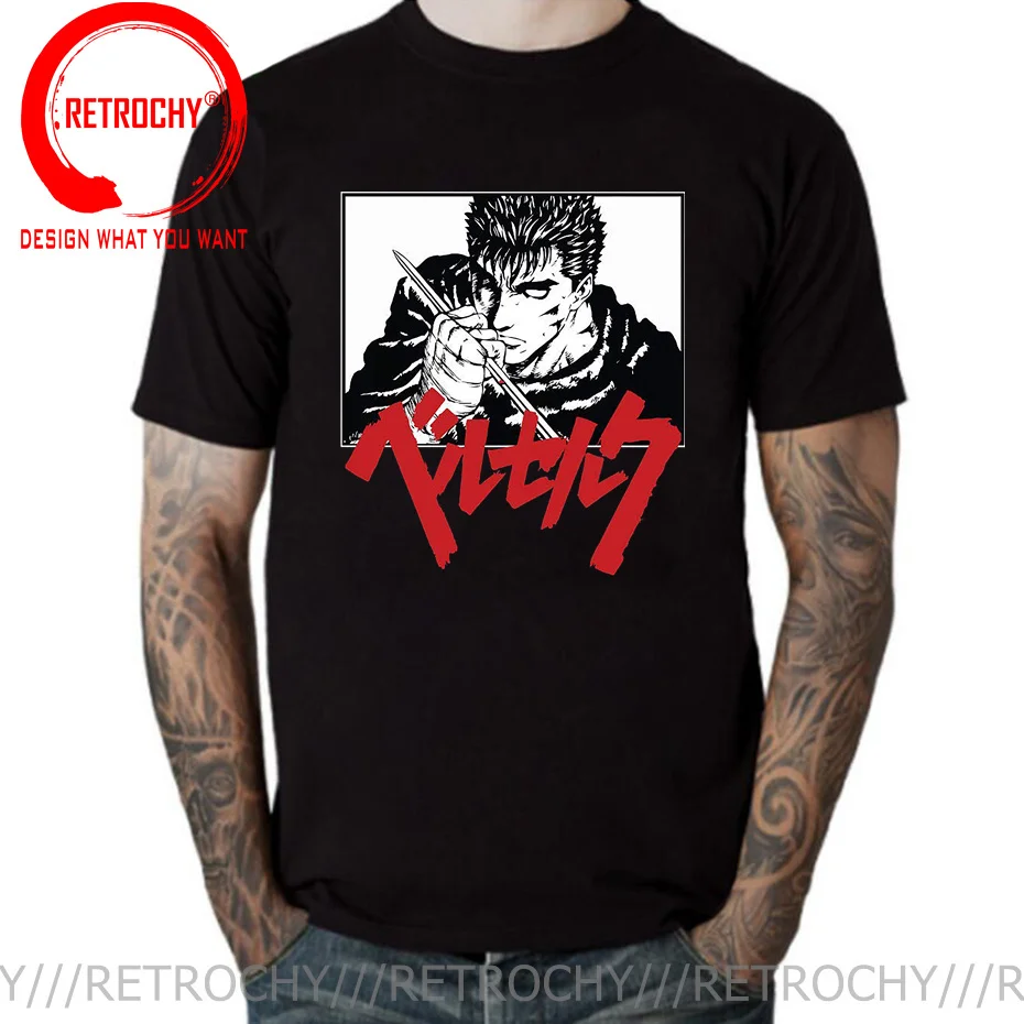 

Japanese Anime Berserk Guts Funny T Shirt Cool Manga Vintage Swordsman Gatsu Sacrifice Zodd T-shirt Streetwear Tshirt HipHop Tee
