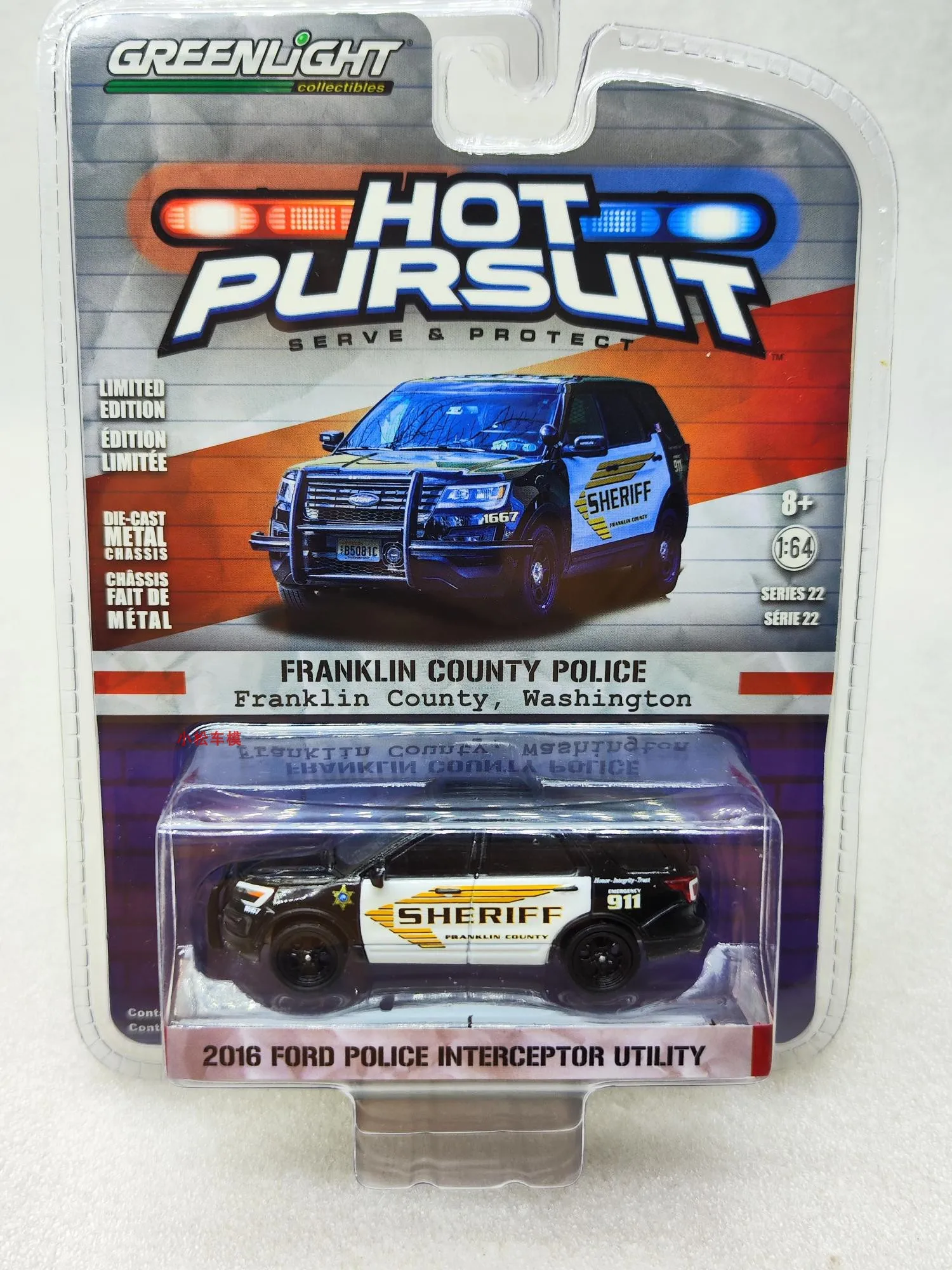 

1: 64 2016 Ford Police (911) Ford перехватчик полицейский автомобиль литый под давлением металлический сплав Модель автомобиля игрушки для коллекции подарков