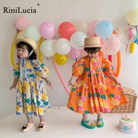 rinilucia kids girls dresses 2022 new summer colorful princess dresses children clothing baby casual clothing vestidos