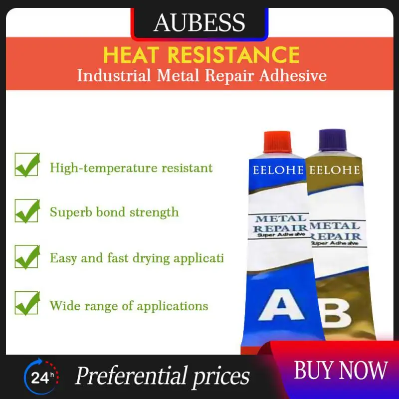 

2pcs Industrial Repair Agent Universal Casting Adhesive High Strength Durable A B Metal Repair Glue Car Accessories