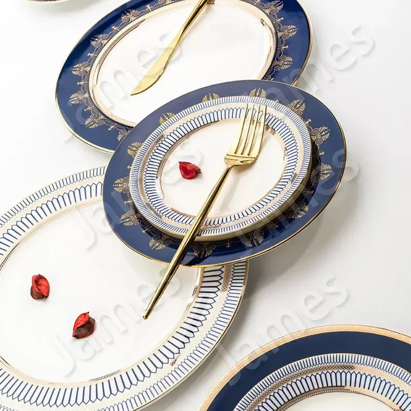 Керамические тарелки Обеденная тарелка в скандинавском стиле Посуда для стейка