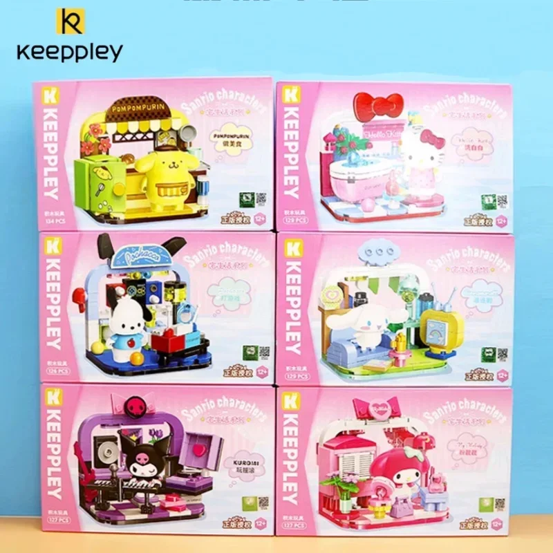 KEEPPLEY Sanrio строительные блоки для всей семьи Hello Kitty Cinnamoroll My Melody Сборная модель
