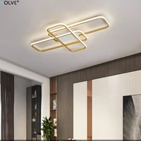 minimalist modern led ceiling light creative rectangle blackgold living room bedroom dining room decorative lighting fixtures