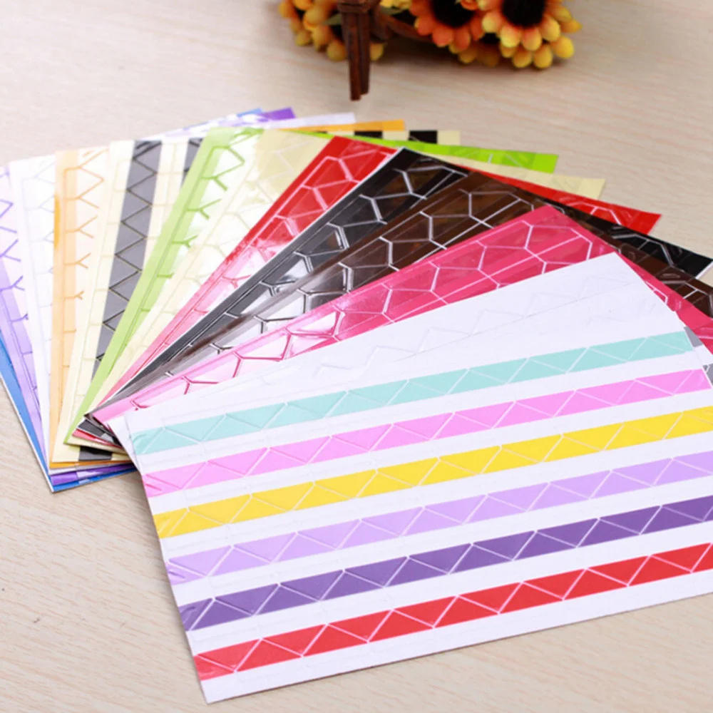

Null BBA 20 Set = 2040 Pcs Colorful Corner Paper Stickers For Pictures Photo Albums Frame Scrapbooking Home Decoration