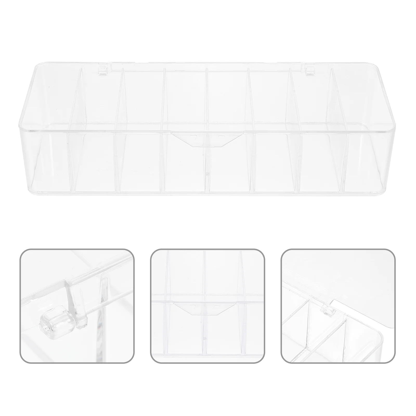 

Wire Management Storage Box Cable Organizer Holder Clips Clear Container Charging Earphone