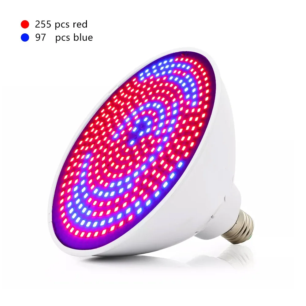 

E27 Growth Bulb LED Grow Light Full Spectrum Red Blue 352LED Grow Lamp 60W Indoor Plant Lamp Lampada Flowering Hydroponics