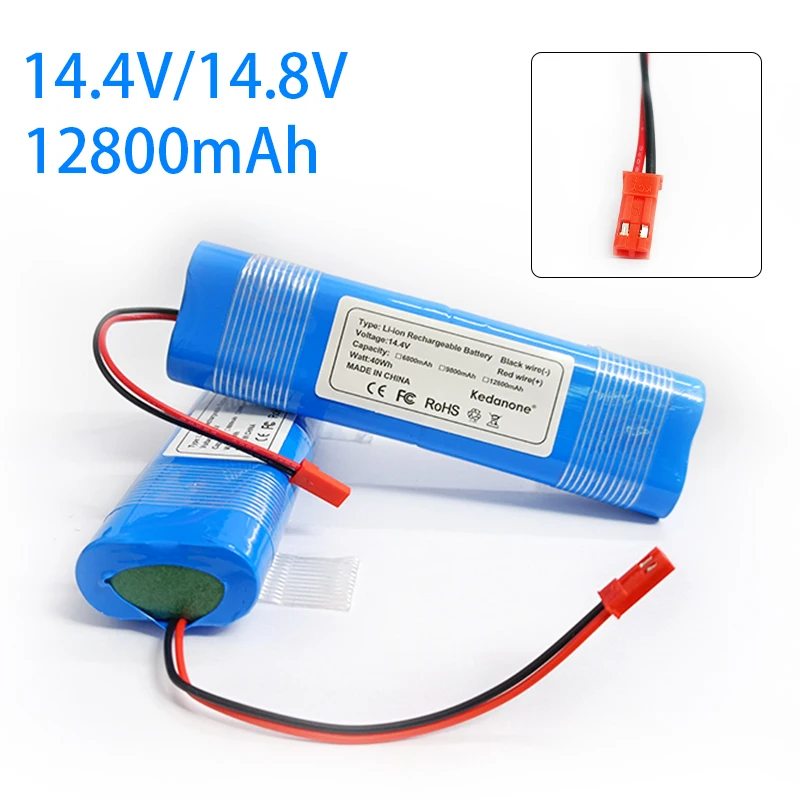 

4S1P 14.8V 12800mAh 18650 Li-ion Battery Pack,For Ilife V50 V55 V8s V3s Pro V5s Pro V8s X750 Robot Vacuum Cleaner Battery