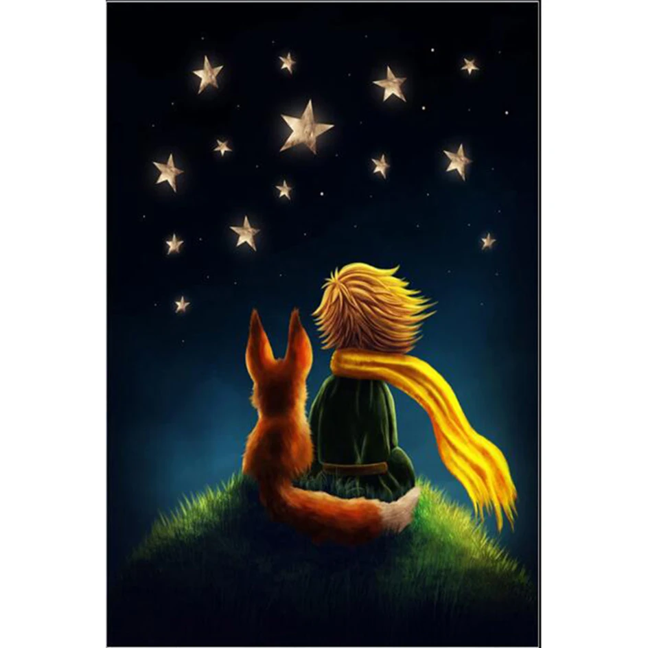 

5D алмазная живопись «сделай сам» Маленький принц, полная вышивка квадратными/круглыми стразами, бусины, вышивка крестиком, мозаика, домашний декор, подарок