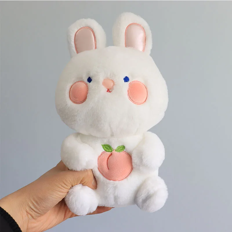 

25cm Cute Sitting Rabbit Plush Toy Soft Stuffed Animals Furry Bunny Doll Hug Sleeping Plushies Birthday Gifts For Children Girl