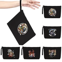 ladies harajuku cosmetic bag funny samurai print series new wallet travel mobile phone cosmetics storage bags fashion clutch
