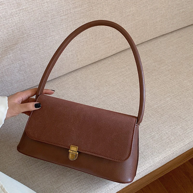 

2022 New Ladies Retro Scrub Shoulder Bag High Quality Net Red Underarm Bag Fashion Handbag Tide Small Square Bag Shopping Bag