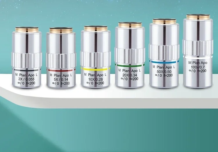 2X 5X 10X 20X 50X M Plan APO объектив с большим рабочим расстоянием металлографический