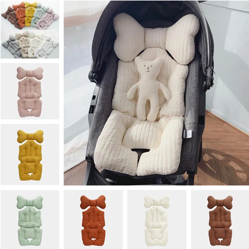 

New Baby Stroller Cushion Cotton Universal Seat Cushion Thickened Breathable Baby Dining Chair Cushion Baby Stroller Accessories
