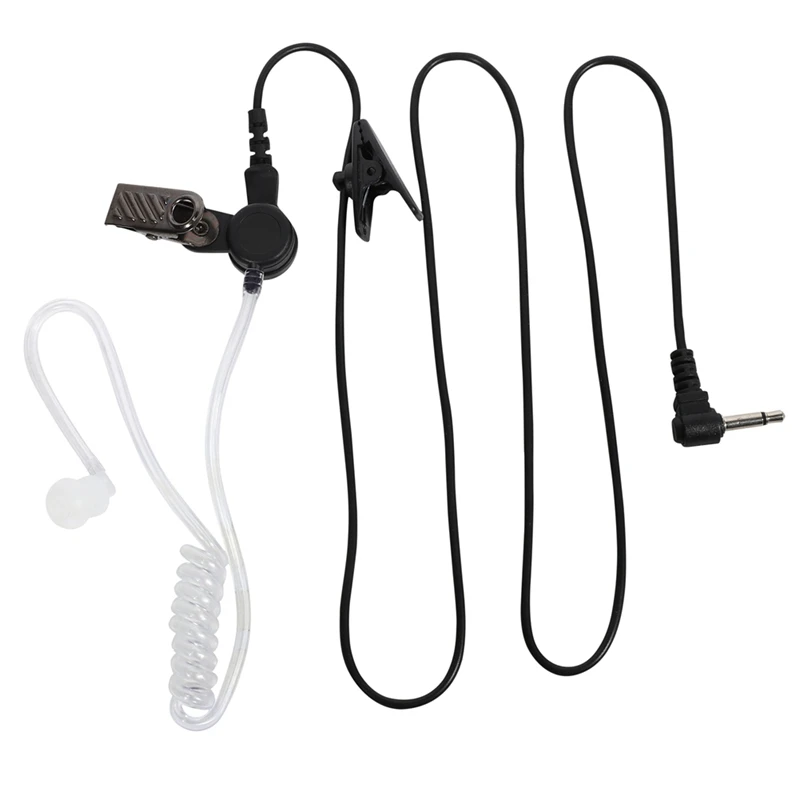 

RISE-10X Straight Listen Only Transparent Flexible Acoustic Tube Earpiece 3.5Mm Earphone Headset Mono Jack For Walkie-Talkie