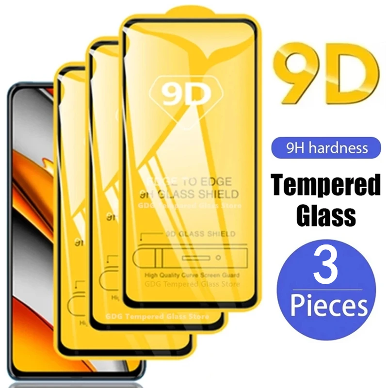 

Tempered Glass for Xiaomi Poco X3 Gt NFC F3 M3 M4 X4 Pro 5G Screen Protector for Redmi Note 10 11 9 8 Pro 9s 10s 11s 9A 9C Glass