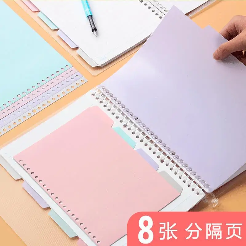 

8 Sheets Of Loose-Leaf Book, Pagination Spacer Paper, Pagination Paper Folder, Pagination Label, Index Paper, Separator Board, P