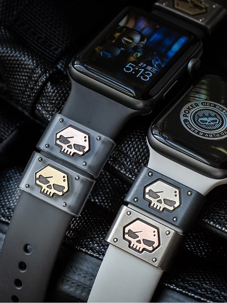 

Decorative For Apple Watch Band Skull Tactical Buckle Bag Clips Molle Backpack Strap Ring Buckle Accessory Bezel EDC Ring