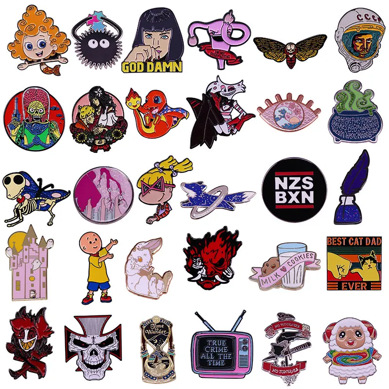 

(91) Жесткая эмалированная булавка для девочек, булавка для лацканов, броши для одежды на рюкзак, портфель, значки, украшения, подарки для друзей