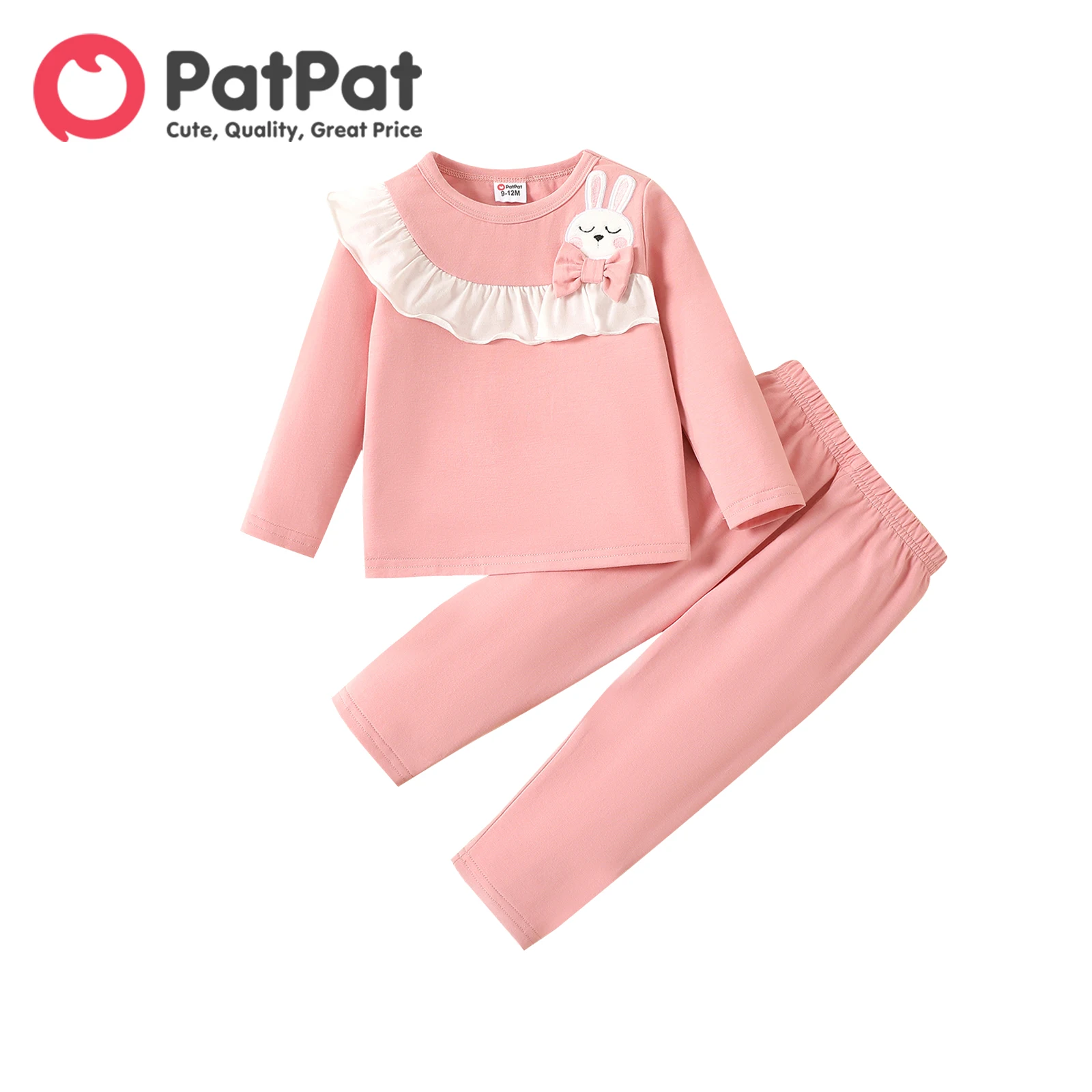 

2 шт., Детский комплект с длинным рукавом и оборками