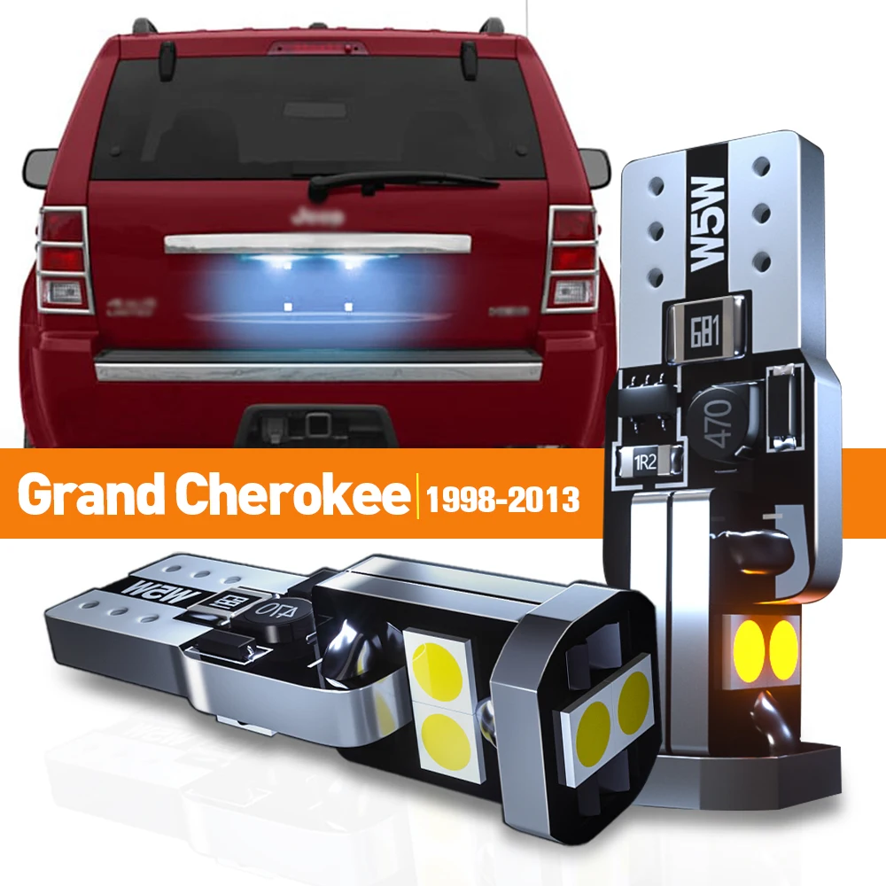 

2x LED License Plate Light For Jeep Grand Cherokee 1998-2013 2004 2005 2006 2007 2008 2009 2010 2011 Accessories Canbus Lamp