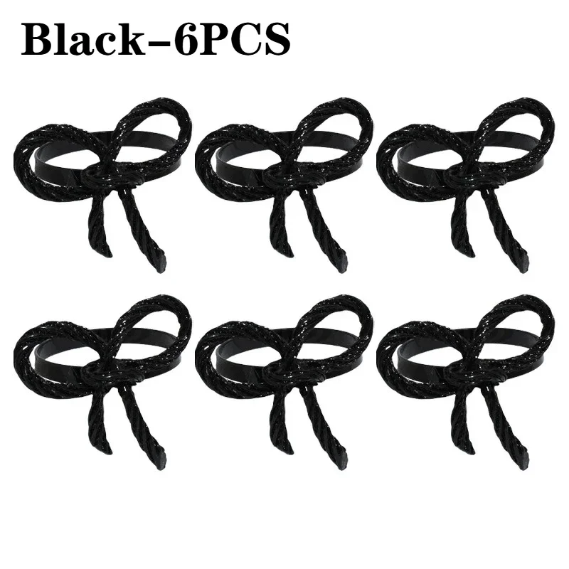 

Элегантные Металлические Кольца Для Салфеток С Бантом, Декоративная Посуда Для Рождественского, Свадебного