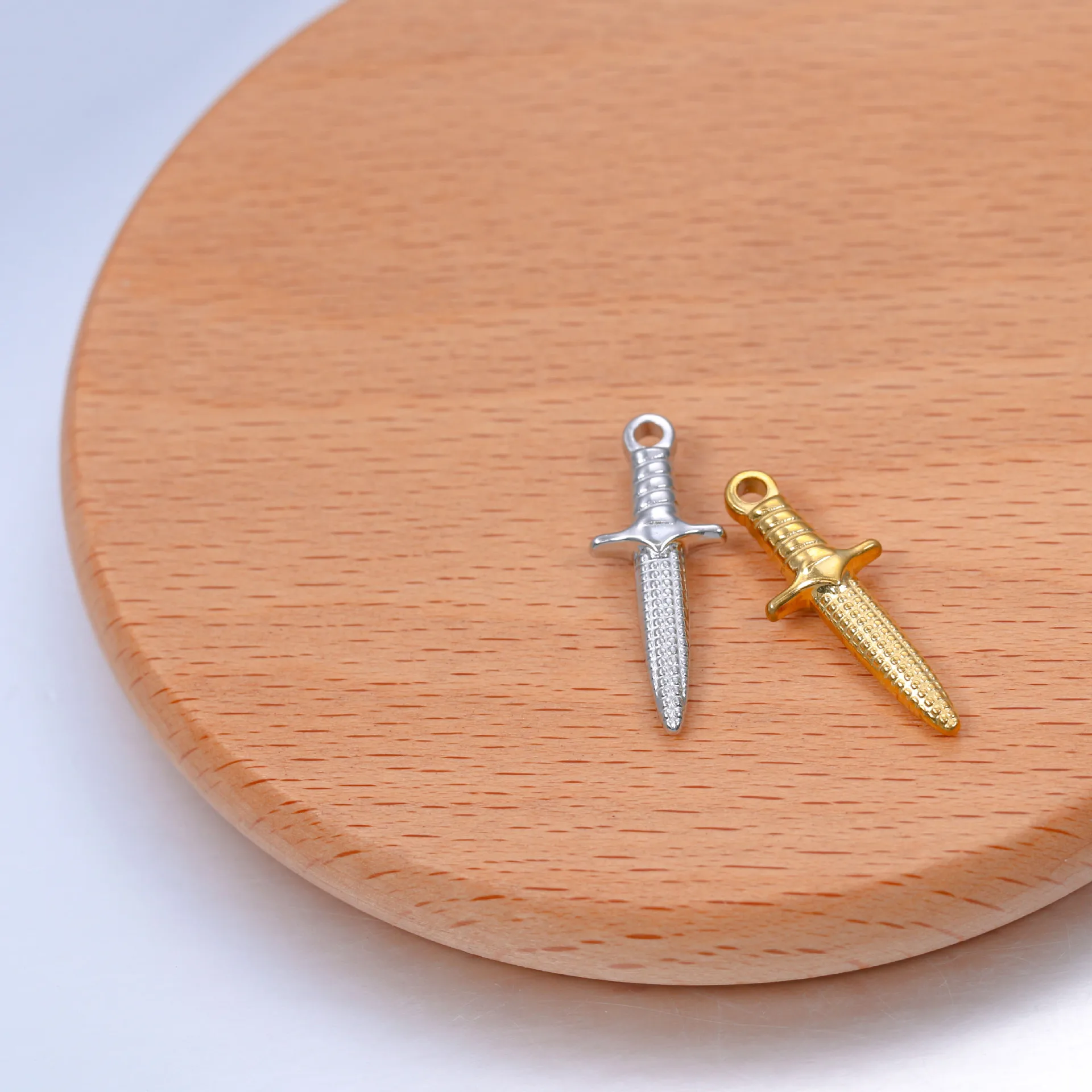 3Pcs/Lot Sword Stainless Steel Charms for Jewelry Making Pendants for DIY Craft Bracelet Necklace Earring Accessories Findings