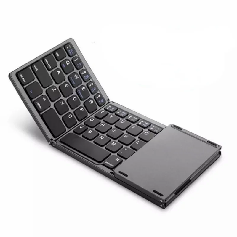 

Portable Folding Wireless Bluetooth Keyboard Foldable Klavye Touchpad Mini En Keypad for IOS/Android/Windows ipad Tablet Genuine